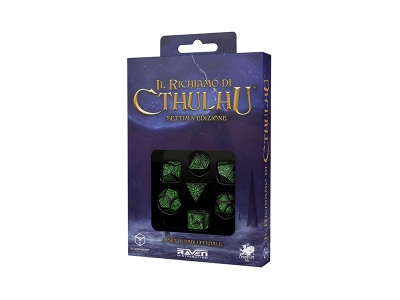 Set Dadi Ufficiali Il Richiamo di Cthulhu - Nero/Verde