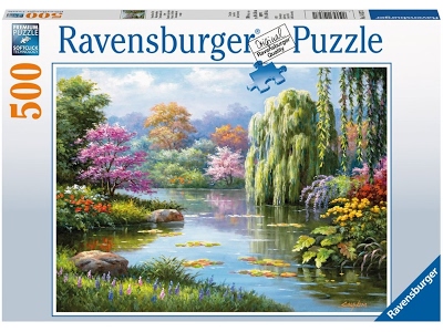 Puzzle Vista Romantica dello Stagno 500 Pezzi