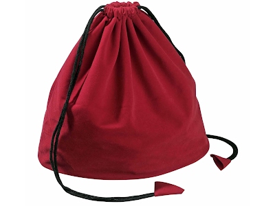 Borsa in tessuto vellutato rosso