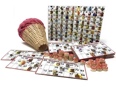Tombola Classica 48 Cartelle e Panariello in vimini