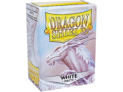 Dragon Shield Standard Sleeves - Matte White (100 Sleeves)