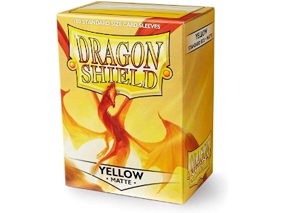 Dragon Shield Standard Sleeves - Matte Yellow (100 Sleeves)