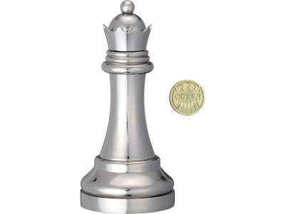 Cast Chess Queen - Silver