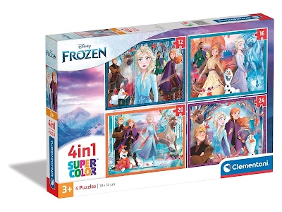 Super Color Puzzle Frozen 4 in 1