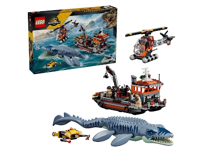 Lego Jurassic World 77983 Attacco alla barca del dinosauro Mosasaurus