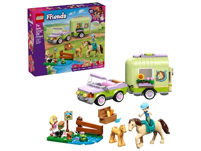 Lego Friends 42695 Rimorchio per cavallo e puledro