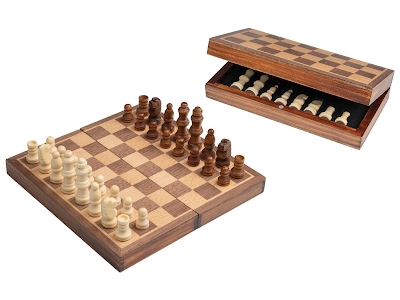 Chess cassette, travel, field 20 mm, magnetic