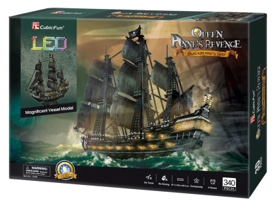 Puzzle 3D Queen Anne's Revenge Led